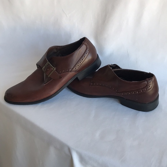 Men’s brown monk strap dress shoes, size 8.5 - Picture 8 of 9